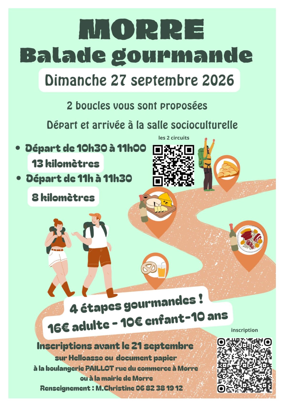 Balade gourmande organisée par le CASC - 27 septembre - Morre