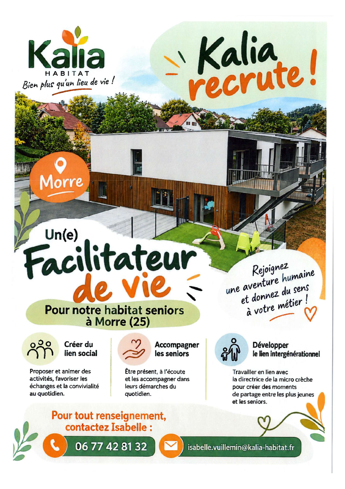 Offre d'emploi KALIA